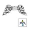 Sterling Silver Animal Bead, 925 Sterling Silver, Wing Shape, plated 
