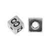 Zinc Alloy Number Bead, Cube, plated, with number pattern 4.5mm, Approx 