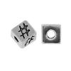 Sterling Silver Beads, 925 Sterling Silver, Cube, plated 4.5mm 