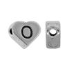Zinc Alloy Alphabet Beads, Heart, plated, with letter pattern Approx 