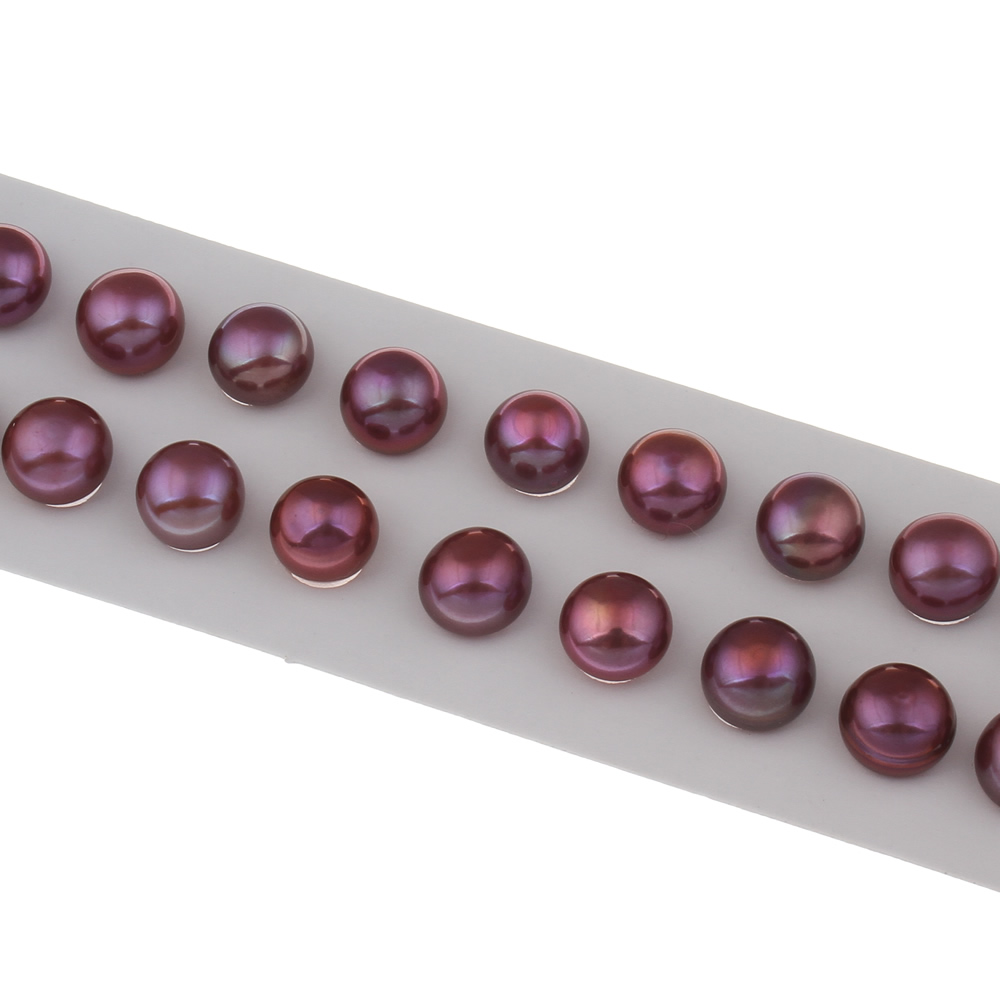 Natürliche kultivierte Süßwasserperlen Perle, halbgebohrt, keine, 9-9.5mm, Bohrung:ca. 0.8mm, verkauft von Paar