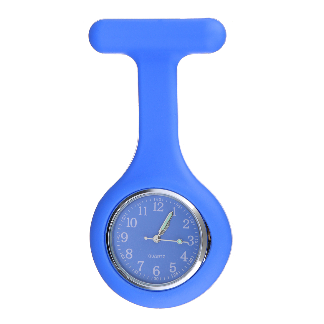 Hängende Uhr, Silikon, mit Zinklegierung Zifferblatt & Glas, Platinfarbe platiniert, keine, frei von Nickel, Blei & Kadmium, 40x85mm, verkauft von PC
