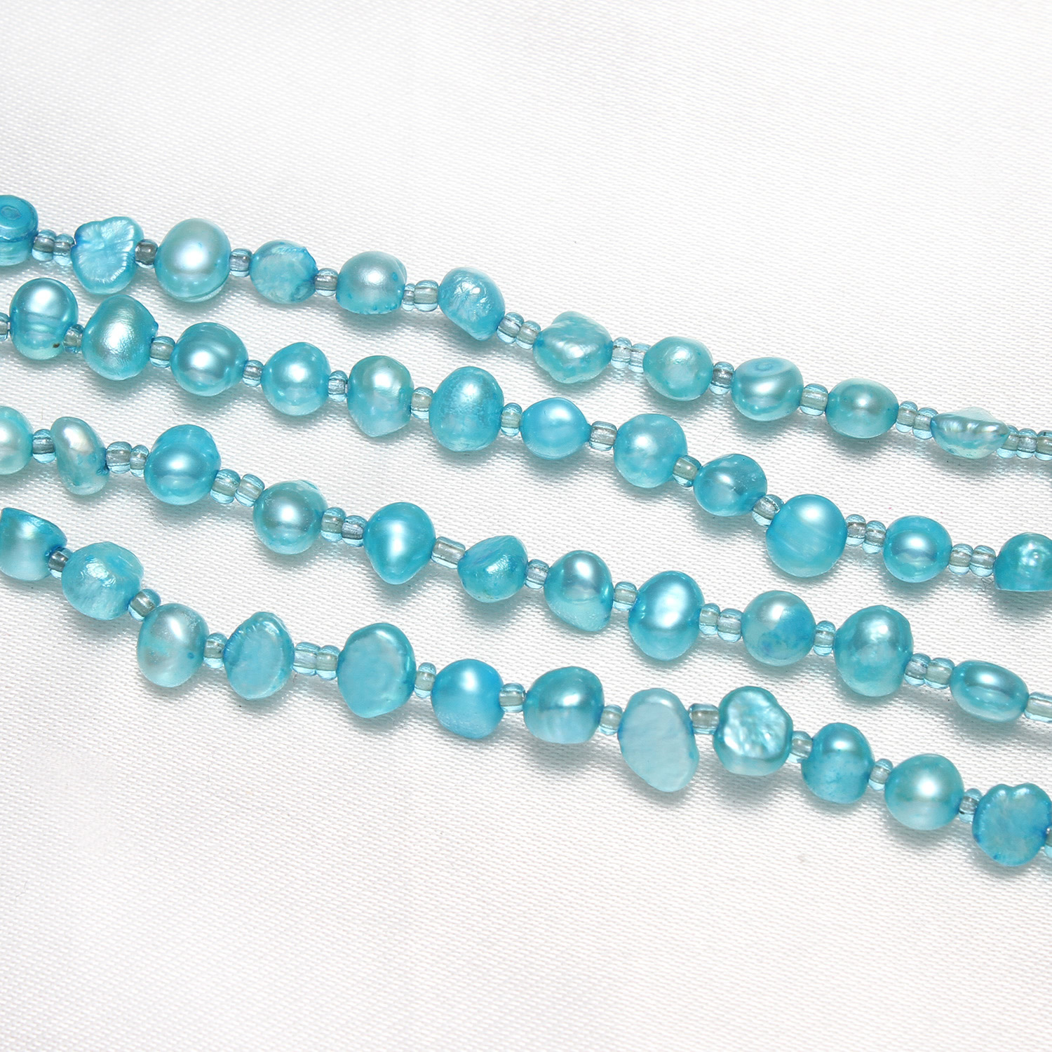 Collier en perles d'eau douce Pull, perle d'eau douce cultivée, avec perles de rocaille en verre, Baroque, pour femme, plus de couleurs à choisir, 5-8mm, Vendu par Environ 62-65 pouce brin
