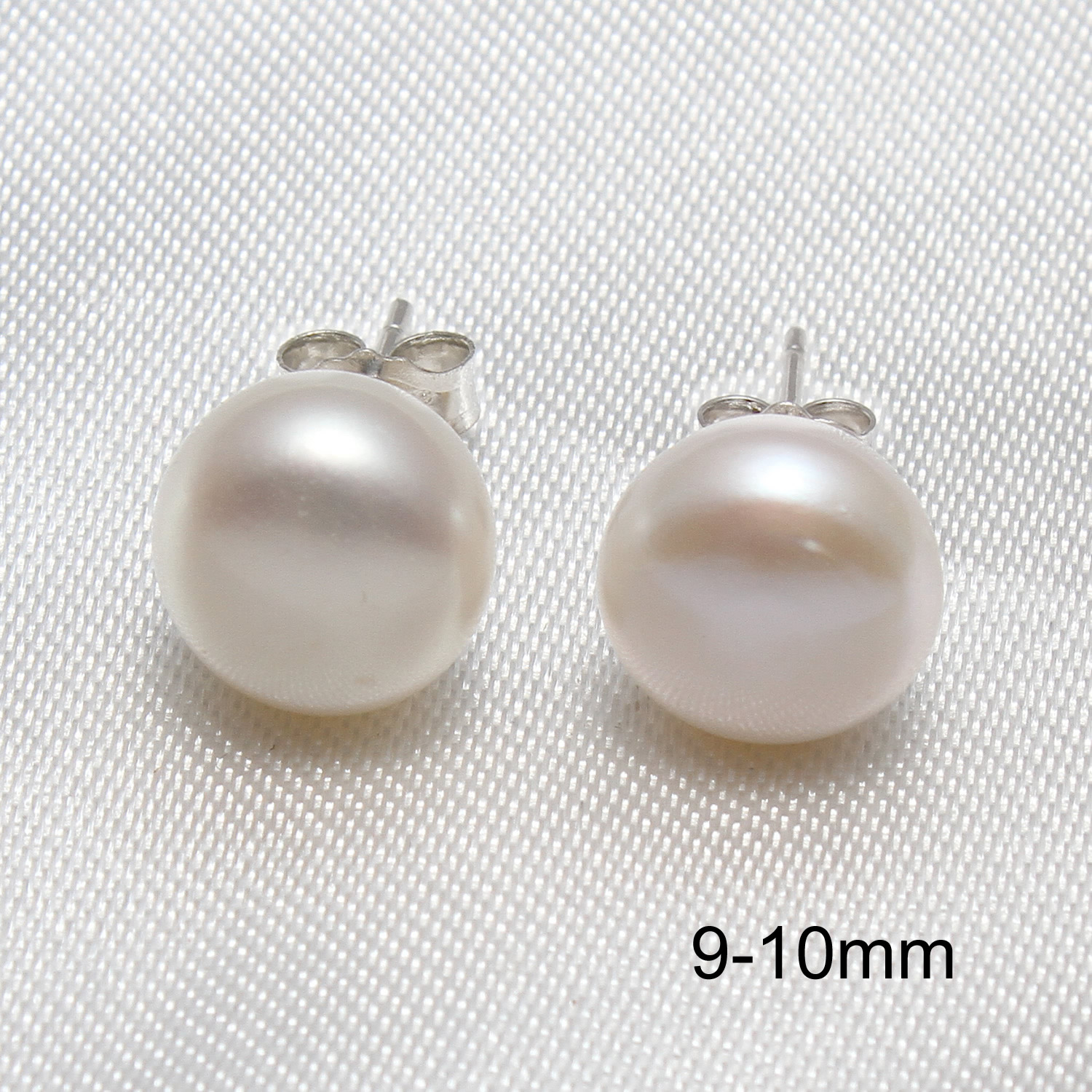 Freshwater Pearl Earrings brass post pin natural & for woman white Sold By Pair