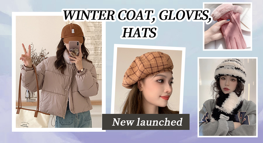 Winter coat, gloves, hats