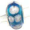 Lampwork Sterling Silver Double Core Beads, Rondelle, 13x8mm, Hole:Approx 4.5MM, Sold by PC