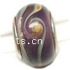 Lampwork Sterling Silver Double Core Beads, Rondelle Approx 4.5MM 