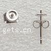 Brass Earring Stud Component, stainless steel post pin, plated 