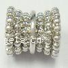 Zinc Alloy European Beads, Tube, plated, without troll Healthy Bracelet Approx 4.5mm 