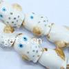 Tierische Porzellan Perlen, Handzeichnung, 12x17mm, 500PCs/Tasche, verkauft von Tasche