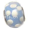Lampwork Sterling Silver Double Core Beads, Rondelle, 13x8mm, Hole:Approx 4.5MM, Sold by PC