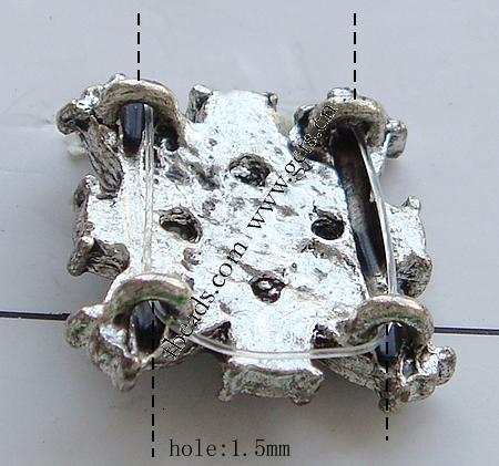 Conectador de aleación de cinc de esmalte, aleación de zinc, Flor, chapado, con diamantes de imitación, más colores para la opción, 17x17x3mm, agujero:aproximado 1.5mm, Vendido por UD