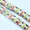 Murano Glass Beads Italy, Round tube, with gold foil powder Approx 2MM 