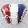 Enamel Zinc Alloy European Beads, Tube, plated, without troll & large hole Approx 4mm 