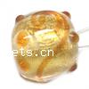 Gold Foil Lampwork Beads, round shape, bumpy style, 11mm, Hole:Approx 2MM, Sold by PC