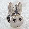 Zinc Alloy European Beads, Rabbit, plated, without troll Approx 4mm 