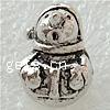 European Noël bijoux perles, alliage de zinc, bonhomme de neige, Placage, sans filetage, plus de couleurs à choisir Environ 4mm, Vendu par PC