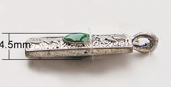 Zinc Alloy Enamel Pendants, Rectangle, plated, more colors for choice, 8x25x4.5mm, Sold By PC