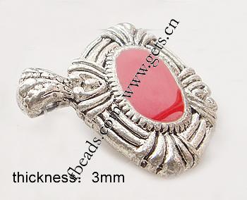Zinc Alloy Enamel Pendants, Oval, plated, more colors for choice, 26x24.5x3mm, Sold By PC