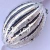 Plating Plastic Beads, Oval, plated, corrugated Approx 1mm 