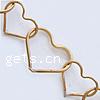 Handmade Brass Chain, plated, heart chain 