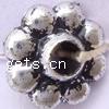 Plastic Spacer Beads, Flower, antique silver color plated Approx 2mm 