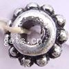 Plastic Spacer Beads, Flower, antique silver color plated Approx 2mm 