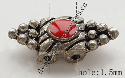 Enamel Zinc Alloy Connector, Oval, plated, with rhinestone, more colors for choice, 18x8x3mm, Hole:Approx 1.5mm, Sold By PC