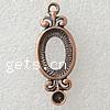 Zinc Alloy Pendant Open Back Setting, Oval, plated Approx 2mm 