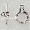 Zinc Alloy Toggle Clasp, Round, single-strand cadmium free  Approx 3mm 
