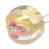 Gold Foil Lampwork Beads, Round Shape, with inner flower pattern, 13mm, Hole:Approx 2MM, Sold by PC