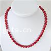 Natural Coral Necklace, red, 8mm Inch 