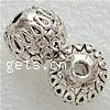 Filigree Zinc Alloy Beads, Drum, plated Approx 2mm 