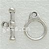Zinc Alloy Toggle Clasp, Round, single-strand cadmium free, 12mm Approx 2mm 