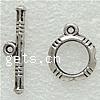 Zinc Alloy Toggle Clasp, Round, textured & single-sided cadmium free, 12mm Approx 1mm 