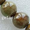 Glasierte Porzellan Perlen, rund, glaciert, großes Loch, keine, 15x15mm, Bohrung:ca. 3mm, Länge:16 ZollInch, 26PCs/Strang, verkauft von Strang