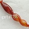 Red Agate Beads, Helix, 39-42mm 12-15mm, Hole:Approx 2MM, Sold per 16-Inch Strand