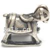 No Troll Thailand Sterling Silver European Beads, Horse, without troll Approx 5mm 