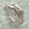Rhinestone Zinc Alloy European Beads, Donut, plated, without troll & with rhinestone Approx 4mm 