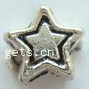 Zinc Alloy Star Beads, plated, large hole Approx 