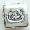 Zinc Alloy European Beads, Rectangle, plated Approx 4mm, Approx 