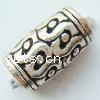 Zinc Alloy European Beads, Tube, plated, without troll Approx 