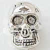 Zinc Alloy Animal Beads, Skull, plated Approx 3mm 