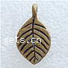 Zinc Alloy Leaf Pendants nickel, lead & cadmium free Approx 2mm 