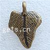Zinc Alloy Leaf Pendants nickel, lead & cadmium free 
