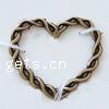 Zinc Alloy Linking Ring, Heart, plated, twist nickel, lead & cadmium free Approx 