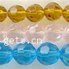 Round Crystal Beads, handmade faceted 6mm .8 Inch [