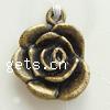 Zinc Alloy Flower Pendants, plated, layered nickel, lead & cadmium free Approx 1mm 