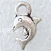 Zinklegierung Tier Anhänger, Dolphin, plattiert, keine, frei von Nickel, Blei & Kadmium, 7x8x2mm, Bohrung:ca. 2mm, 5000PCs/Tasche, verkauft von Tasche