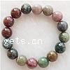 Indian Agate Bracelet, with Indian Agate, Round, 14mm Inch 